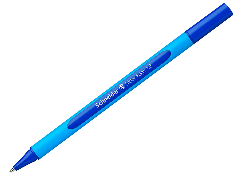 STYLO-BILLE SCHNEIDER SLIDER EDGE POINTE MOYENNE COLORIS BLEU