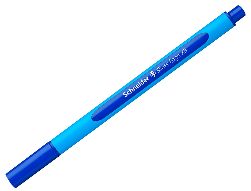 STYLO-BILLE SCHNEIDER SLIDER EDGE POINTE MOYENNE COLORIS BLEU