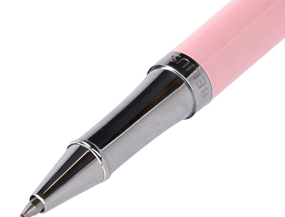 ROLLER BELIUS INK DREAMS ALUMINIUM ATTRIBUTS ARGENT ENCRE NOIRE COLORIS ROSE ONDULATIONS VERT MATCHA DANS COFFRET CADEAU