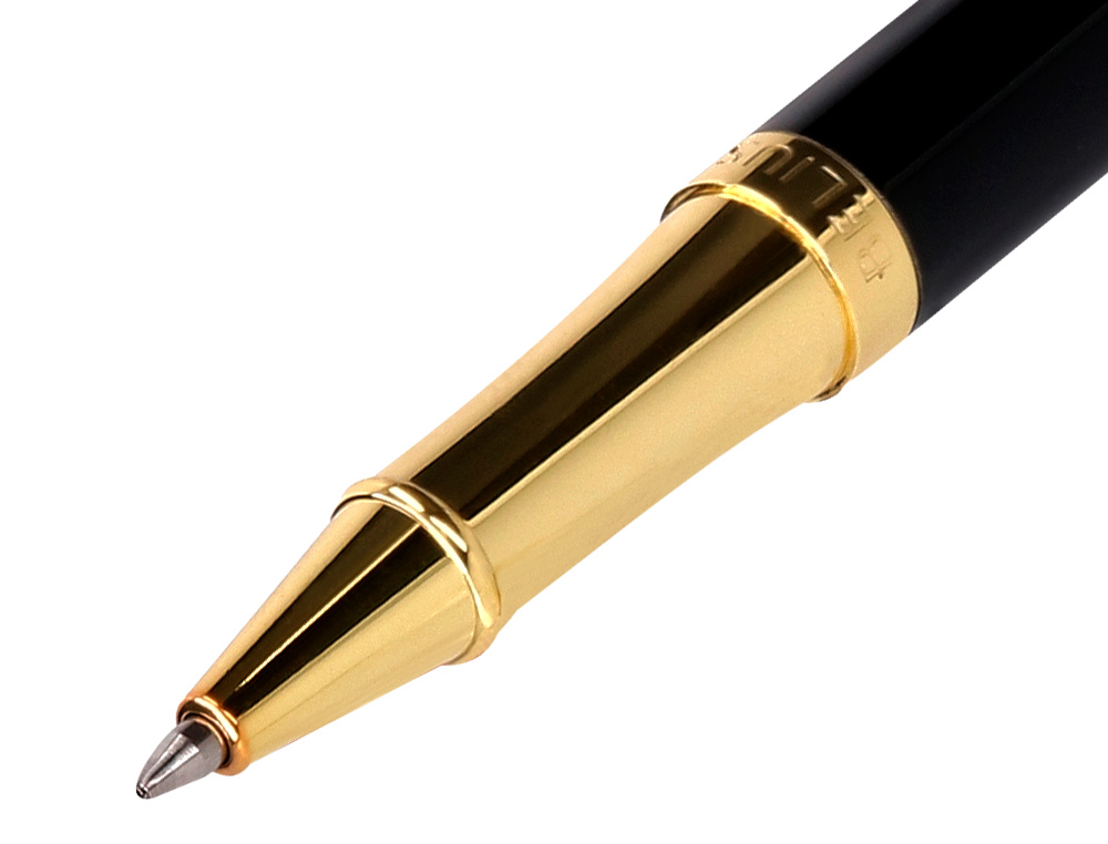 ROLLER BELIUS B&W ALUMINIUM ATTRIBUTS OR ENCRE NOIRE COLORIS BLANC ZEBRURES NOIRES DANS COFFRET CADEAU