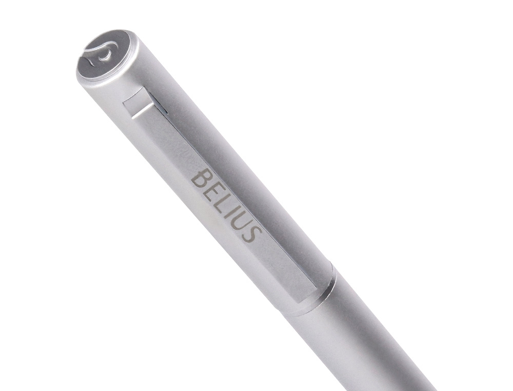 ROLLER BELIUS UNSTOPPABLE MONOCHROME ALUMINIUM ENCRE NOIRE COLORIS ARGENT DANS COFFRET CADEAU