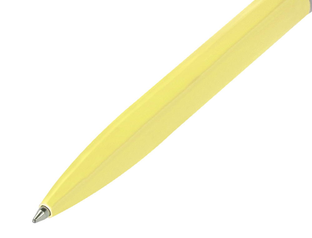 PARURE STYLO-BILLE ET ROLLER BELIUS ENDLESS SUMMER ALUMINIUM ATRIBUTS ARGENT ENCRE BLEUE COLORIS JAUNE COFFRET CADEAU