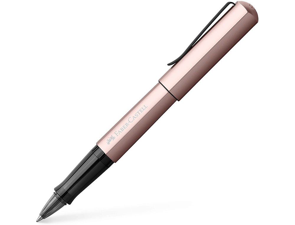 ROLLER FABER CASTELL HEXO POINTE CERAMIQUE ALUMINIUM ROSE