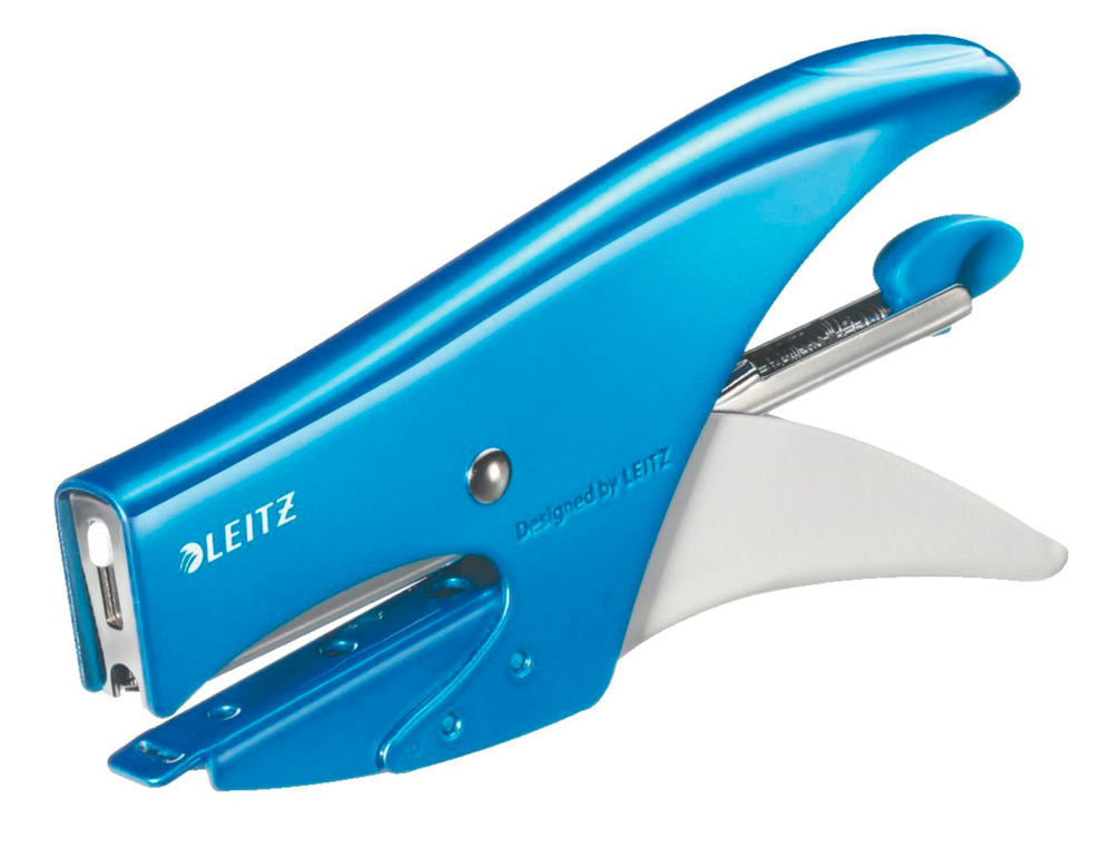 PINCE  AGRAFER LEITZ 5531 WOW MTAL 82X24X160MM 15F AGRAFES N.10 COLORIS BLEU MTALLIS