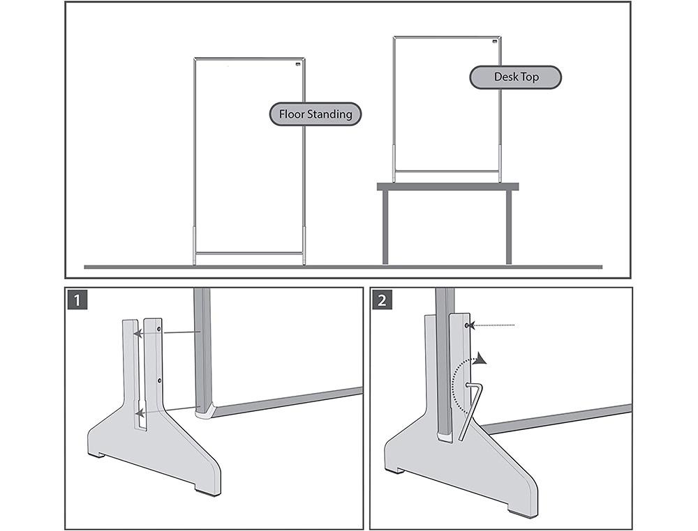 SEPARATEUR BUREAU NOBO EN TISSU 1200X1000MM COLORIS GRIS