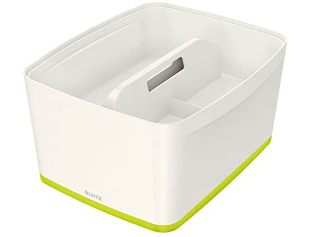 BAC RANGEMENT LEITZ MYBOX FORMAT A4 18L 318X198X385MM   BLANC VERT