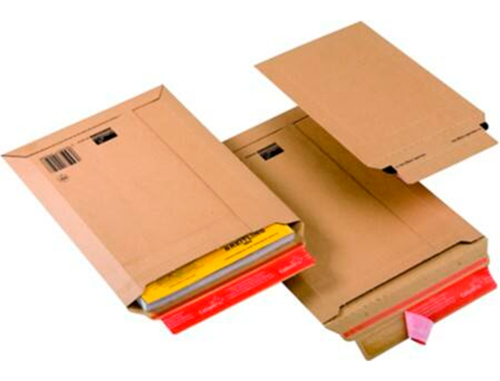 POCHETTE EXPEDITION COLOMPAC CARTON ONDULE BANDE ADHESIVE  570X420X50MM