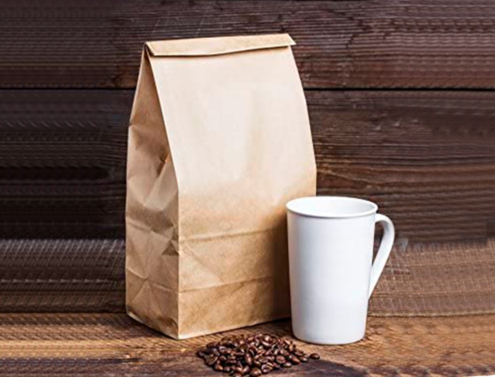 SACHET ALIMENTAIRE KRAFT BRUN 70G/M2 BIODEGRADABLE          19X35X6CM LOT DE 100