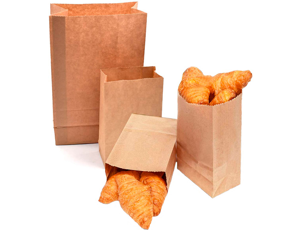 SACHET ALIMENTAIRE KRAFT BRUN 70G/M2 BIODEGRADABLE          30X50X8CM LOT DE 100