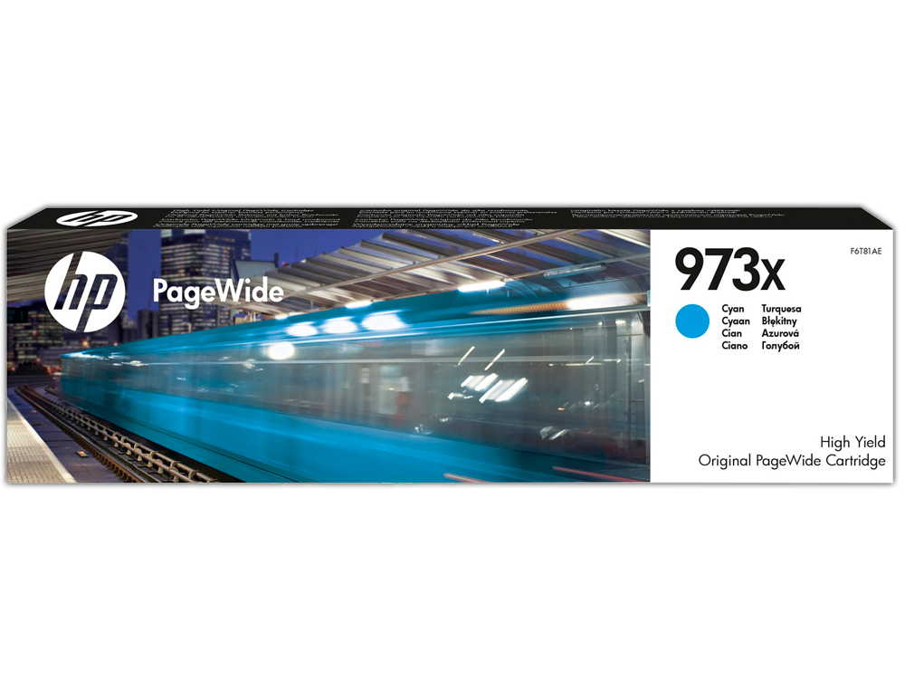 CARTOUCHE HP 973X JET D'ENCRE F6T81AE PAGEWIDE PRO COULEUR CYAN 7000P