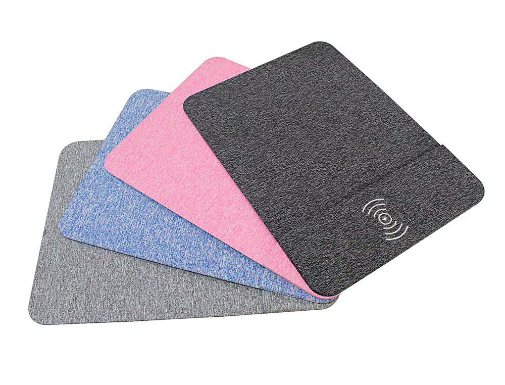 TAPIS SOURIS Q-CONNECT AVEC CHARGEUR TELEPHONE SANS FIL 300X220MM COLORIS GRIS