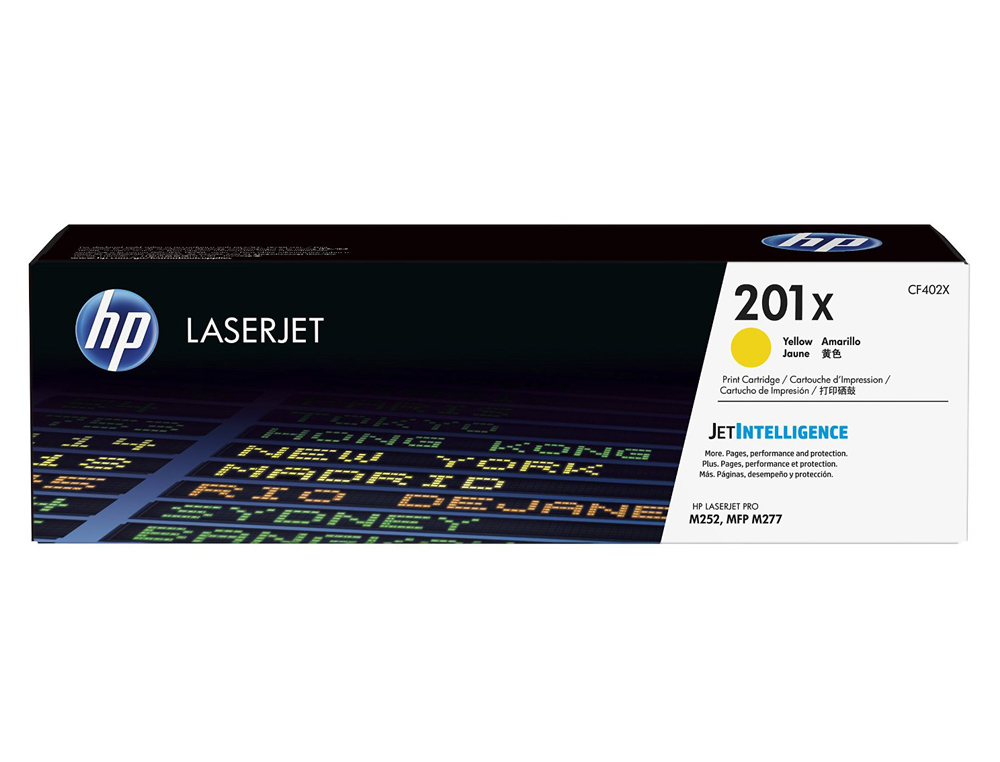 TONER LASER HP N.201X LASERJET PRO MFP M277/M274/M252 COULEUR JAUNE 2300P
