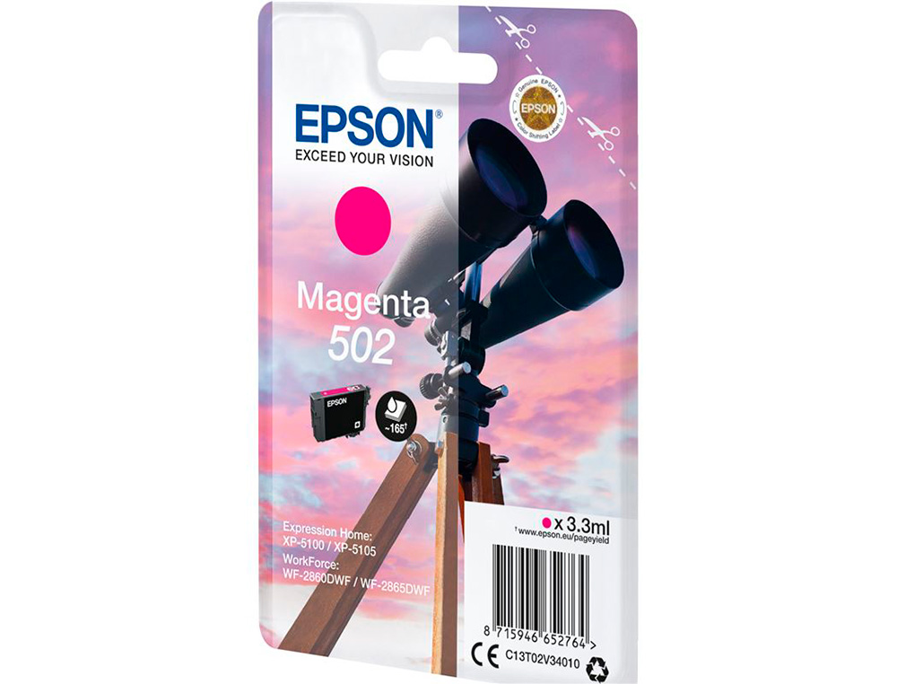 CARTOUCHE ENCRE EPSON SINGLEPACK 502 INK MAGENTA