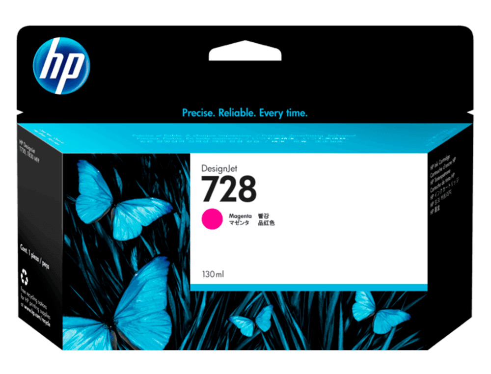 CARTOUCHE HP JET D'ENCRE 728 COULEUR MAGENTA 130ML