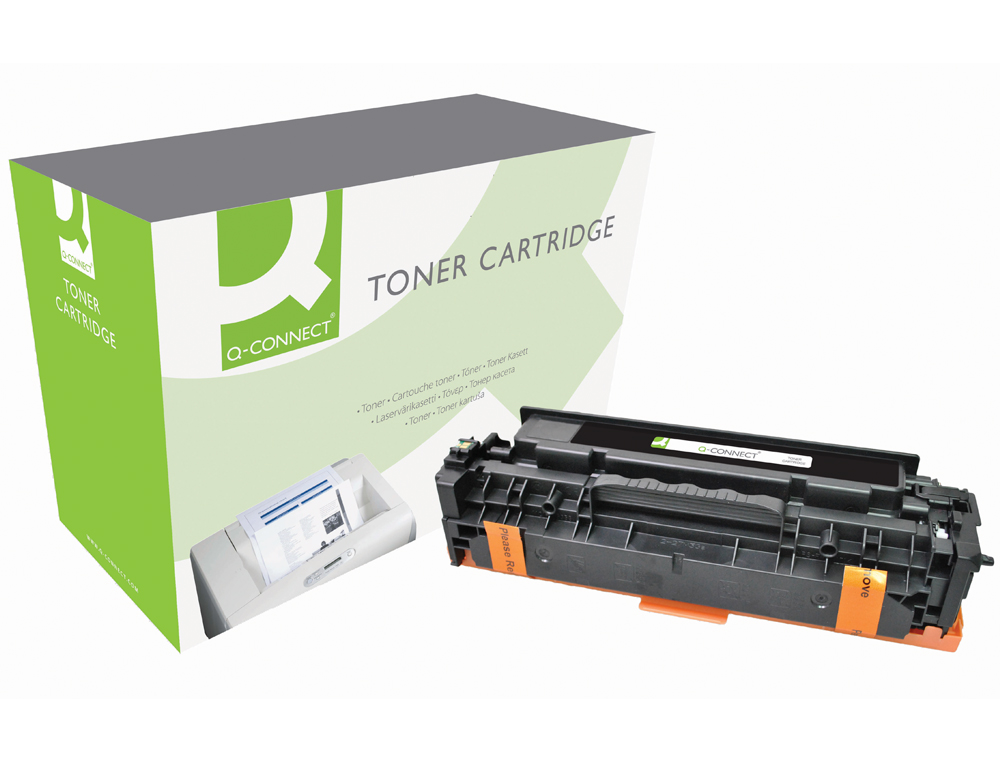 TONER Q-CONNECT COMPATIBLE HP CE410X M451BQCN POUR IMPRIMANTES COLOR LASERJET M351 451 375 475 COULEUR NOIR 4000P