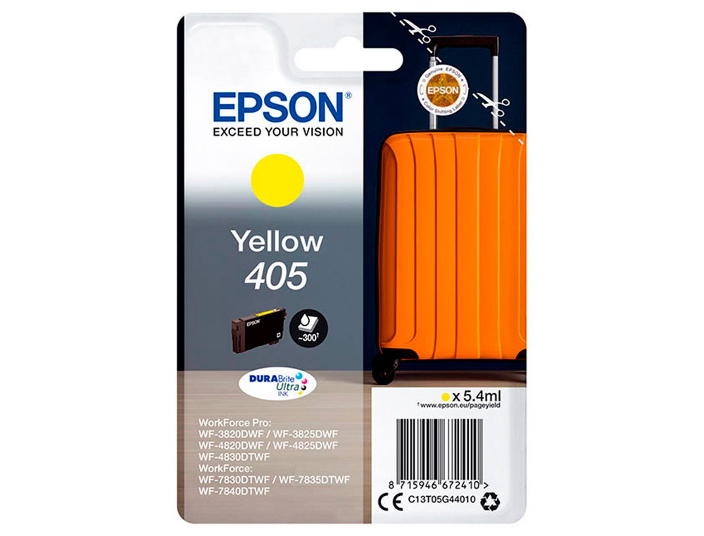 CARTOUCHE EPSON VALISE 405 JAUNE