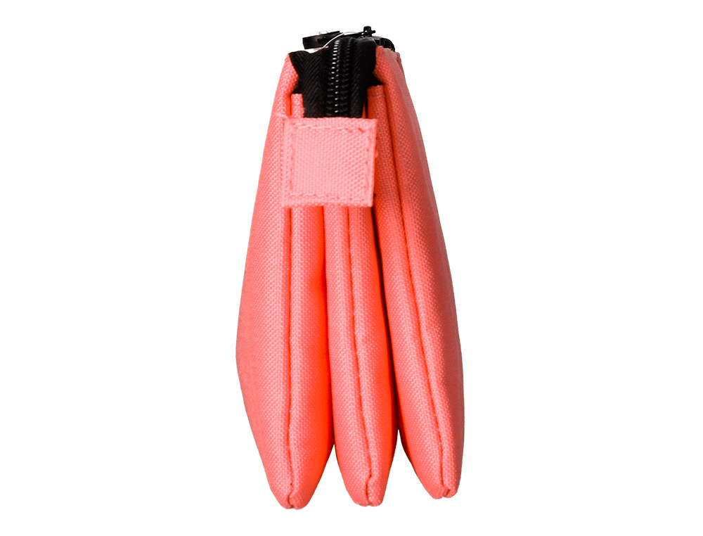 TROUSSE SCOLAIRE ANTARTIK PLATE 3 COMPARTIMENTS         220X30X120MM COLORIS CORAIL