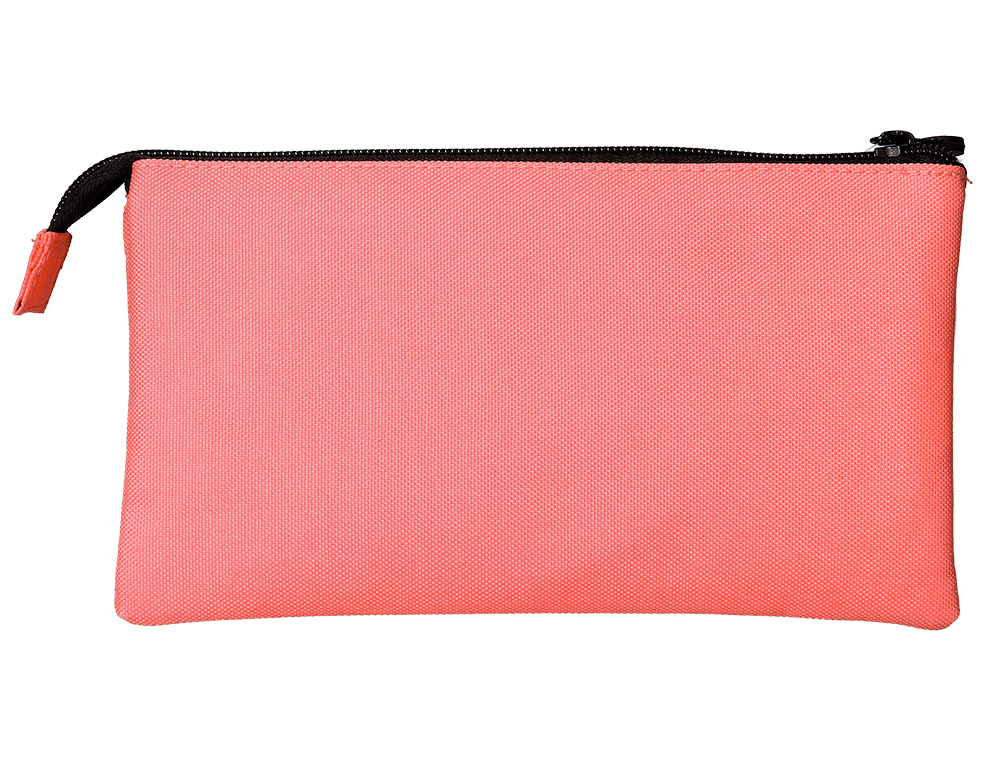 TROUSSE SCOLAIRE ANTARTIK PLATE 3 COMPARTIMENTS         220X30X120MM COLORIS CORAIL