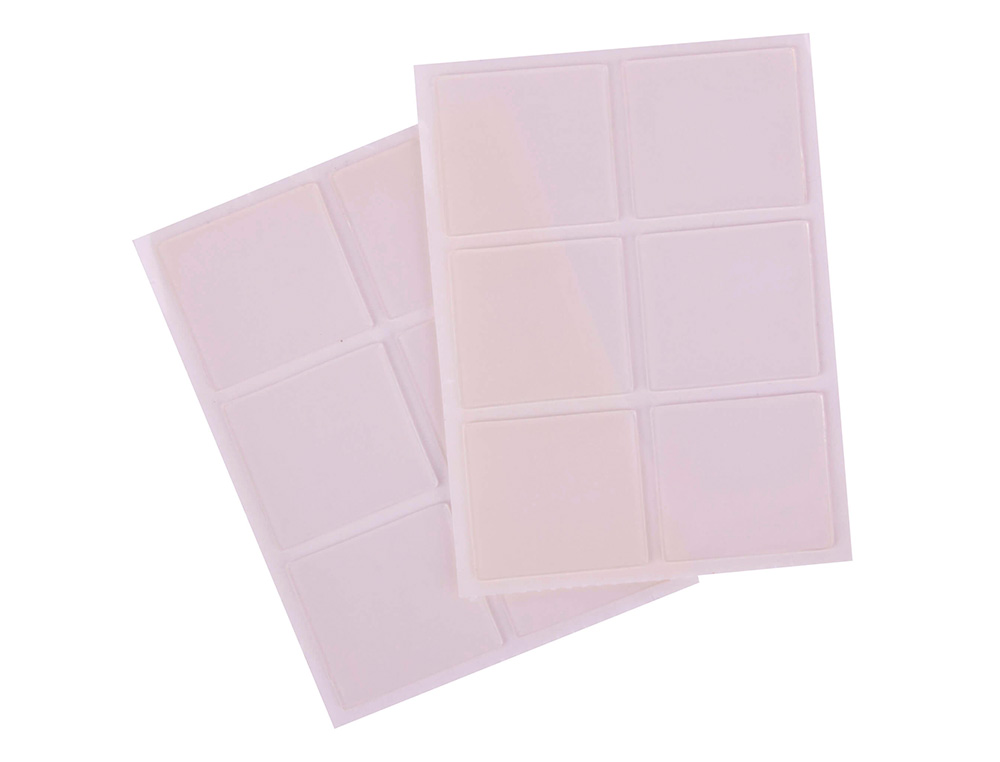 RECTANGLES APLI DOUBLE-FACE ADHESIF EXTRA FORT POWER DOTS TRANSPARENT PREMIUM 30X34MM. BLISTER DE 12
