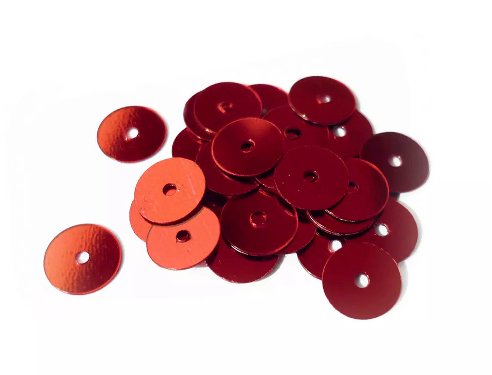 SEQUIN PLAT GRAINE CREATIVE DIAM 6 MM BOITE BROCHABLE DE  4000U COLORIS ROUGE
