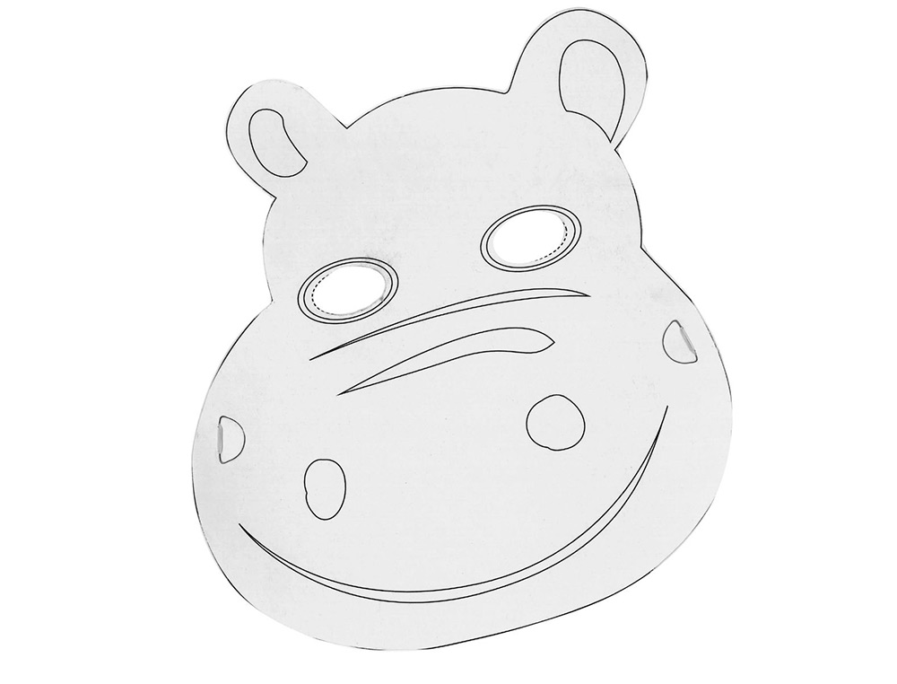 MASQUE PLAT GRAINE CREATIVE A PERSONNALISER CARTON 250G/M2  PETITS ANIMAUX LOT DE 6U