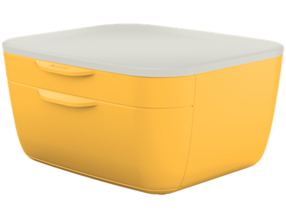 BLOC DE CLASSEMENT LEITZ COSY POLYSTYRENE. COLORIS JAUNE. DIMENSIONS: 251 X 143 X 275MM
