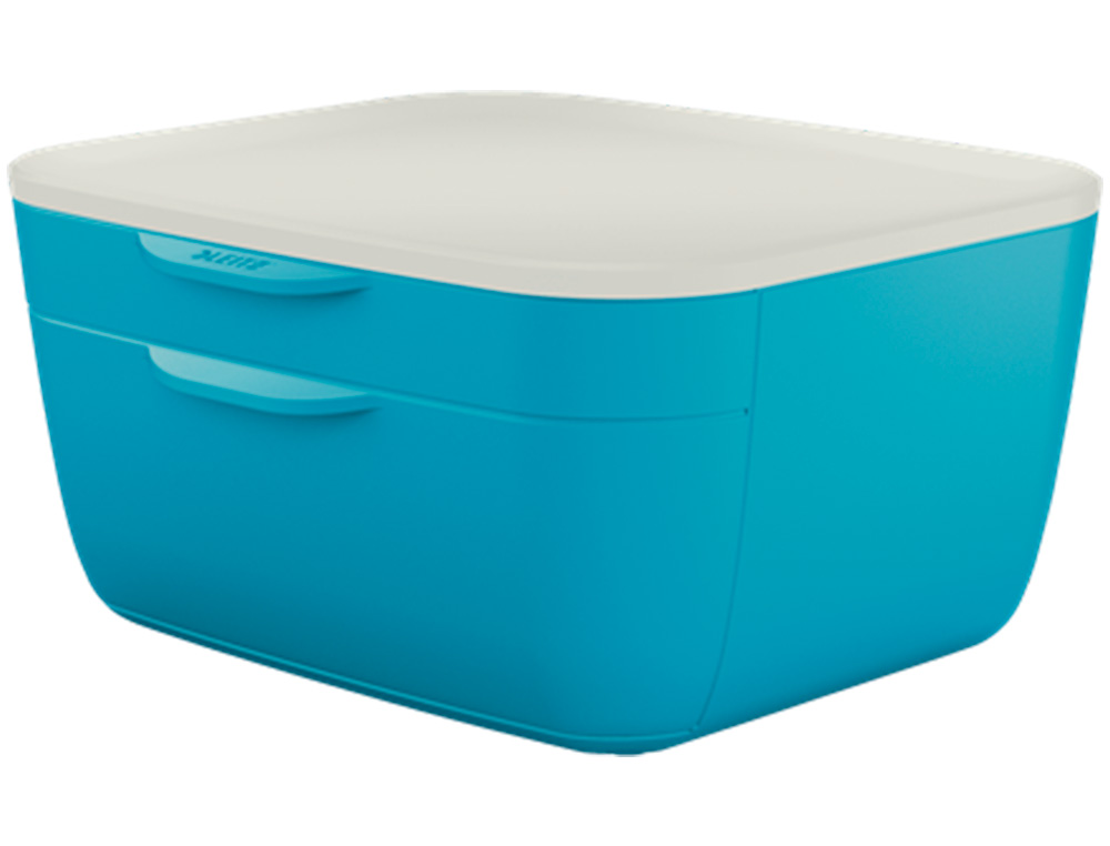 BLOC DE CLASSEMENT LEITZ COSY POLYSTYRENE. COLORIS BLEU. DIMENSIONS: 251 X 143 X 275MM