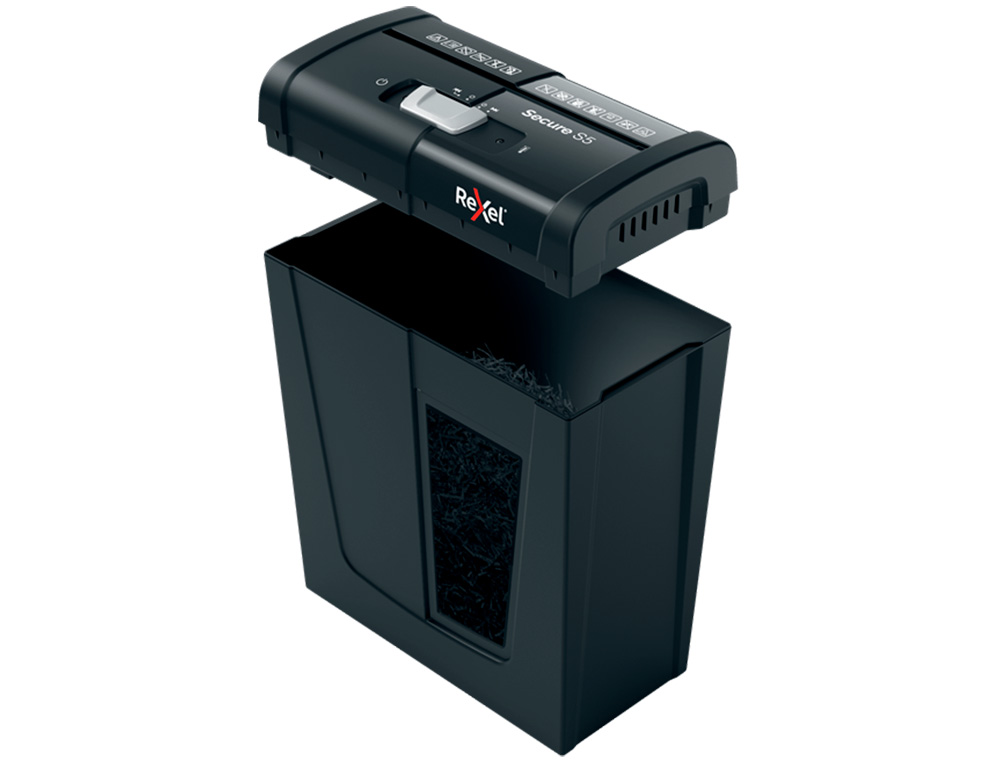 DESCTRUCTEUR DE DOCUMENTS REXEL SECURE S5 COUPE DROITE 5 FEUILLES DE PAPIER A4 DE 80GR