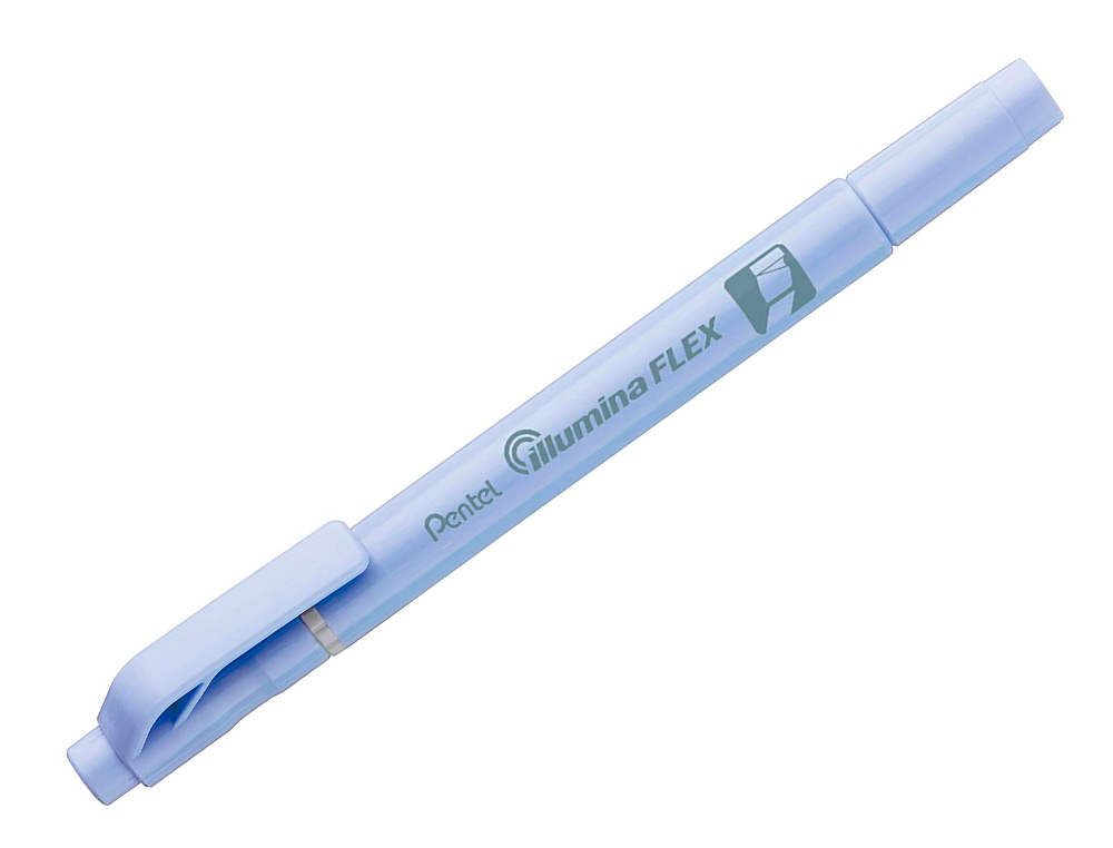 SURLIGNEUR PENTEL ILLUMINA FLEX BI-POINTE BLEU PASTEL