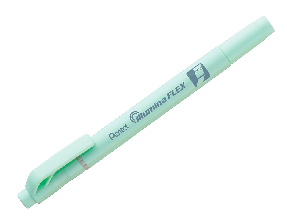 SURLIGNEUR PENTEL ILLUMINA FLEX BI-POINTE VERT PASTEL