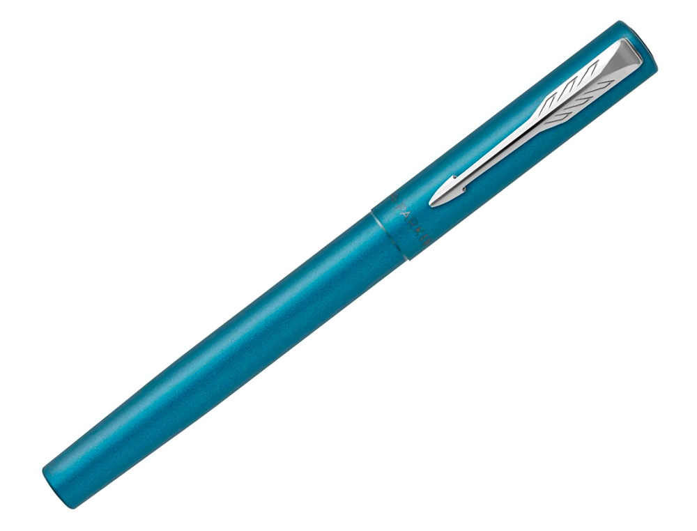 STYLO-PLUME PARKER VECTOR XL METALLIQUE POINTE MOYENNE     BLEU CANARD COFFRET CADEAU