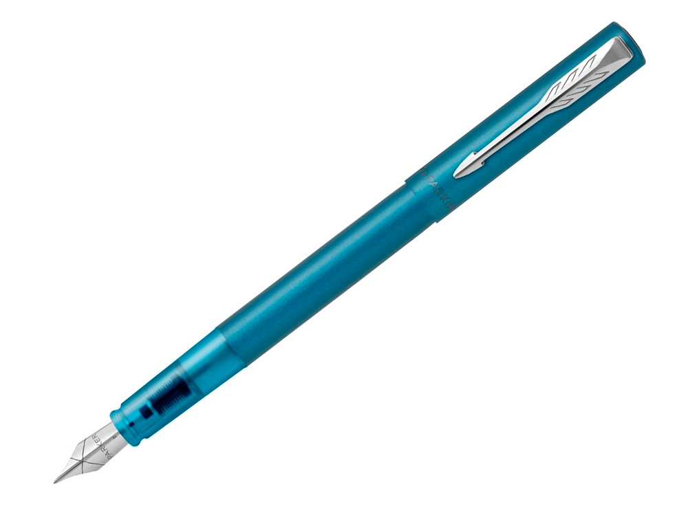 STYLO-PLUME PARKER VECTOR XL METALLIQUE POINTE MOYENNE     BLEU CANARD COFFRET CADEAU