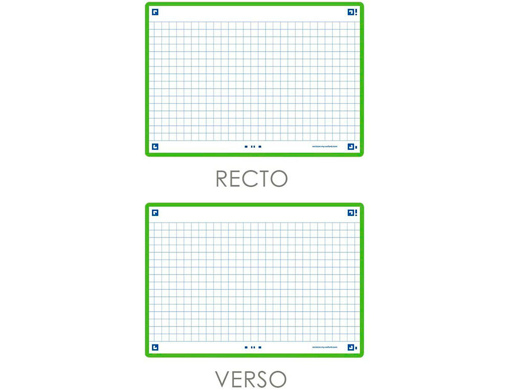 FICHES BRISTOL OXFORD REVISION 2.0 A6 NON PERFOREE 32 FICHES /FILM Q5X5 CADRE VERT