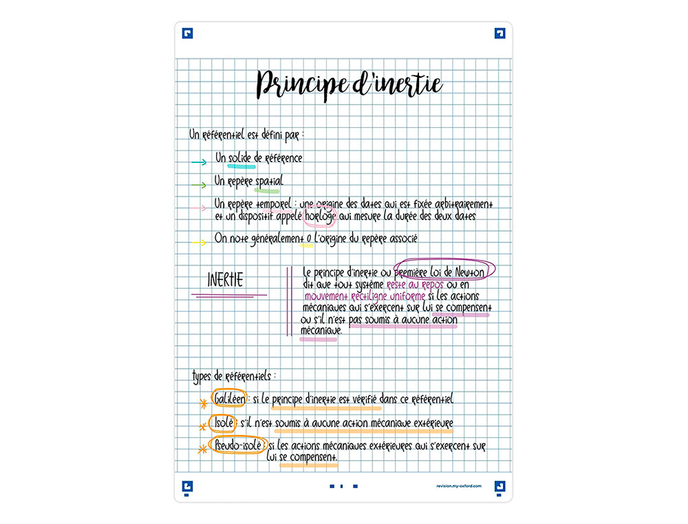 FICHES BRISTOL OXFORD REVISION 2.0 A5 PERFOREE 32   FICHES/FILM  Q5X5 CADRE BLANC