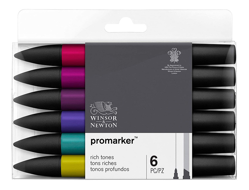 SET DE 6 PROMARKER WINSOR & NEWTON TON RICHES