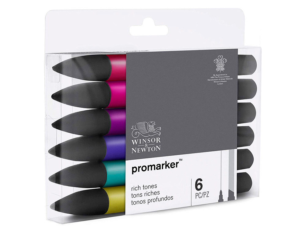 SET DE 6 PROMARKER WINSOR & NEWTON TON RICHES