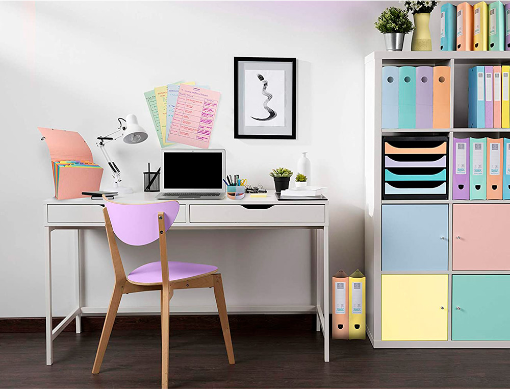 PORTE REVUESEXACOMPTA MAG-CUBE POUR DOCUMENTS A4    PASTEL MAUVE PASTEL