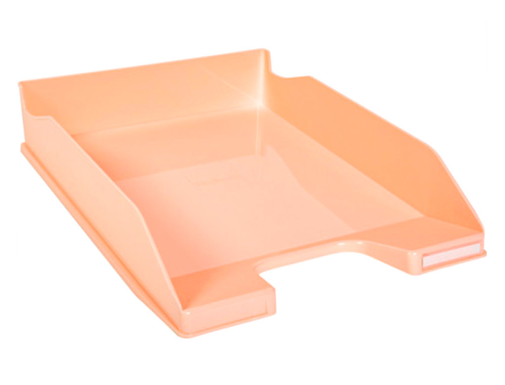 CORBEILLE A COURRIER EXACOMPTA COMBO MIDI POUR DOCUMENTS A4 PASTEL CORAIL GLOSSY