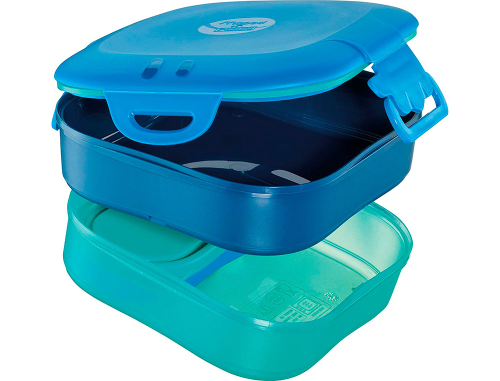 BOITE A DEJEUNER MAPED FIGURATIVE 3 EN 1 POUR ENFANT COLORIS BLEU
