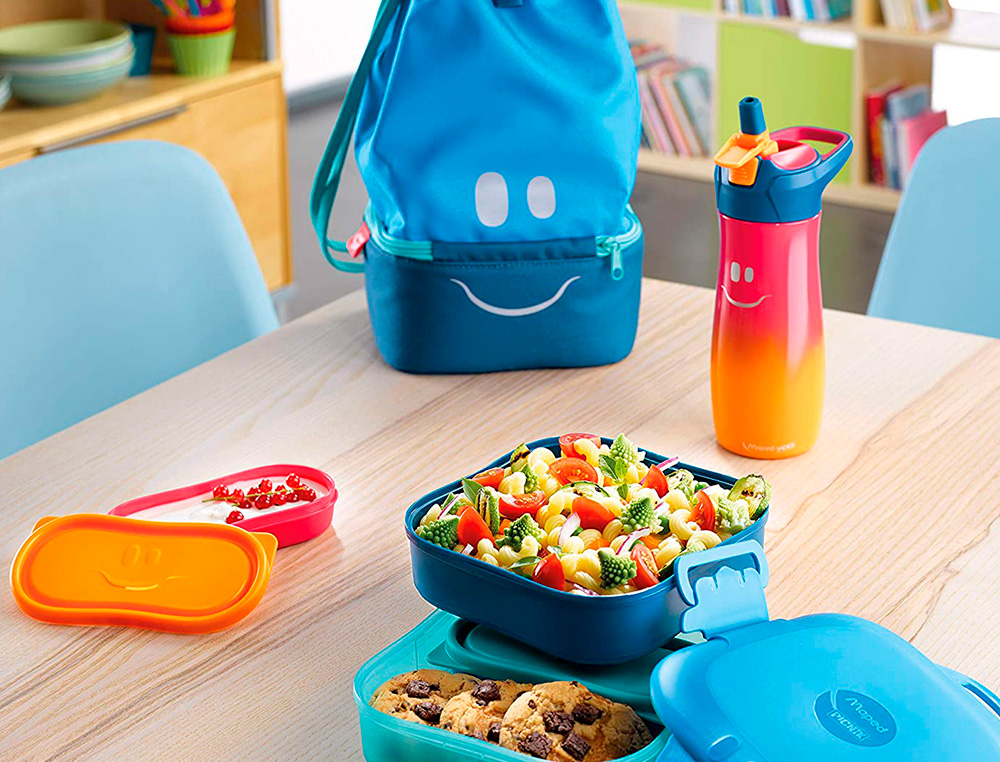 BOITE A DEJEUNER MAPED FIGURATIVE 3 EN 1 POUR ENFANT COLORIS BLEU