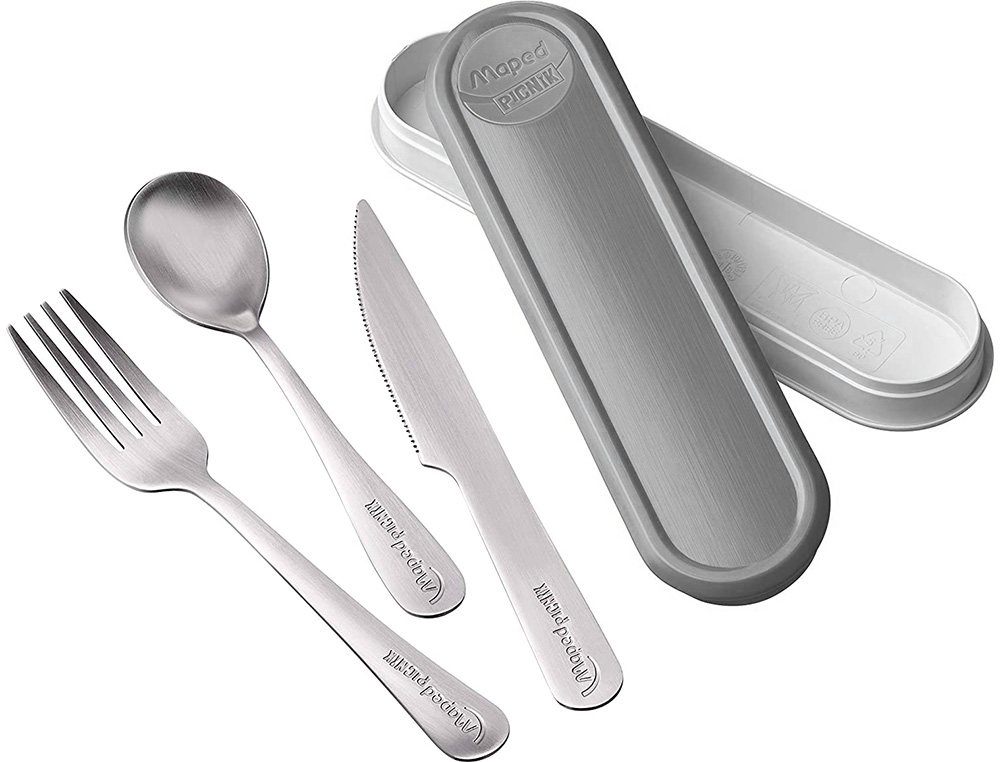 BOITE A COUVERTS MAPED POUR ADULTES COLORIS GRIS