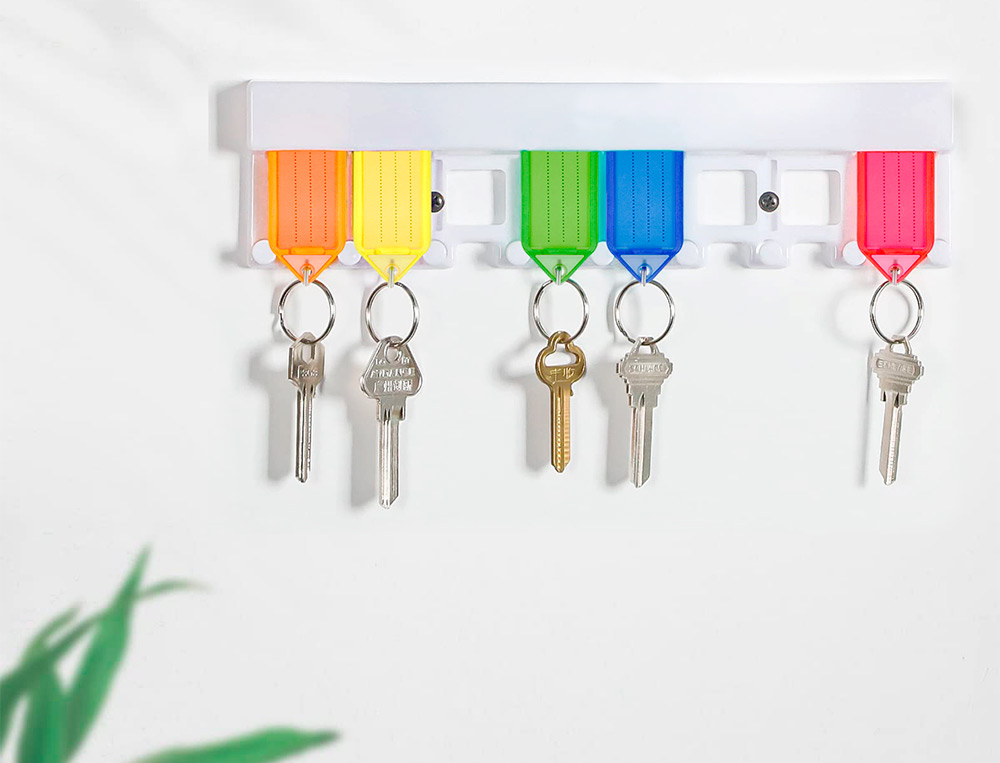 PORTE-CLES Q-CONNECT PORTE-ETIQUETTE PREMIUM       COLORIS ROUGE BOITE 40 UNITES