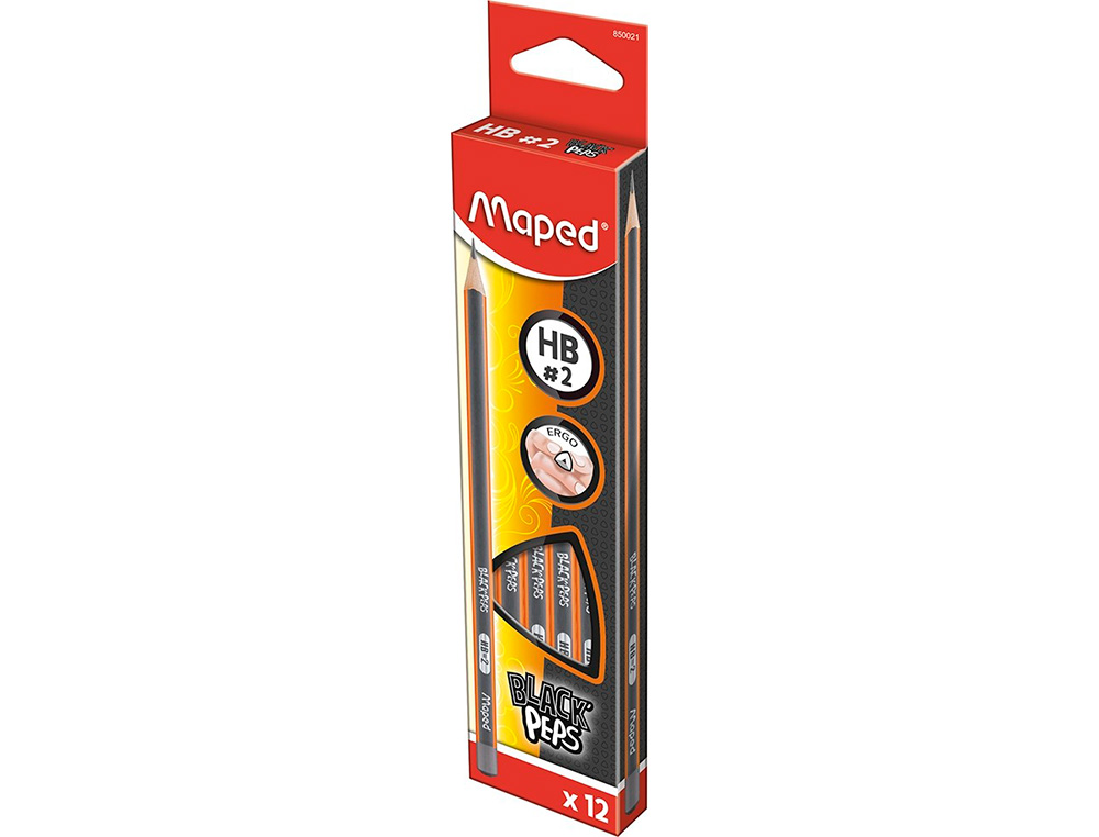 CRAYONS GRAPHITE BLACK'PEPS HB - BOIS CERTIFI FSC