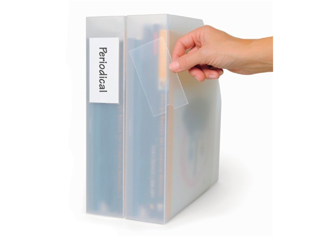 PAQUET 6 PORTE-ETIQUETTE RIPLAST ADHESIVE 75X150MM PVC REACH