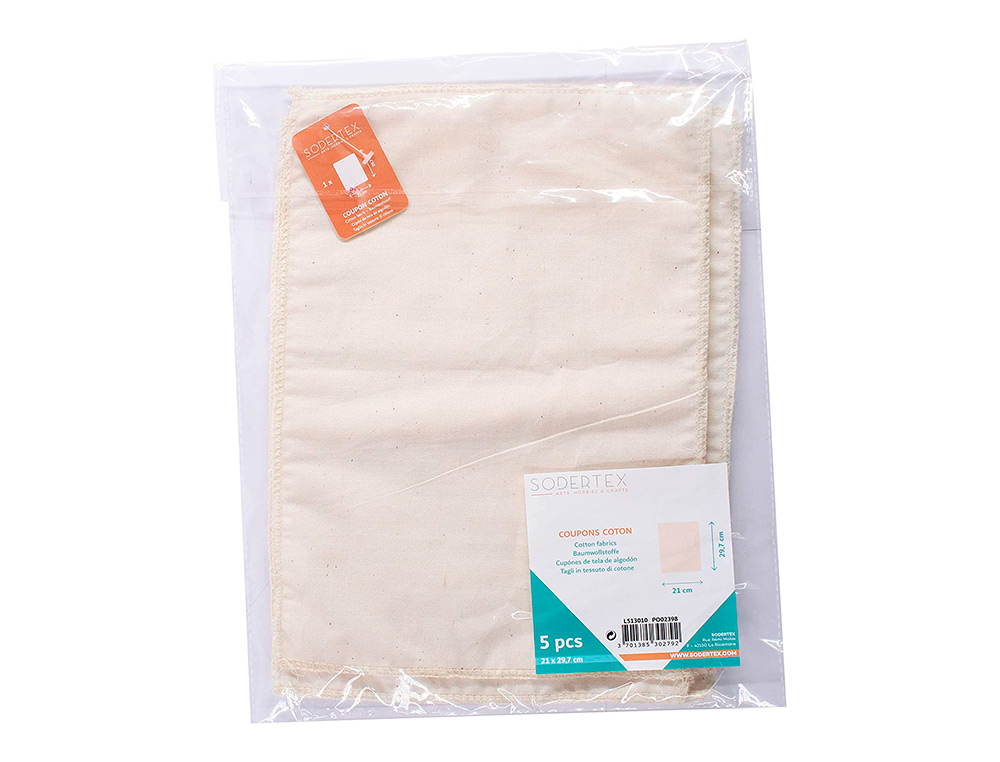 COUPON COTON SODERTEX 21 X 29,7 CM 100G/M  - 5 PCS - 1   COLORIS