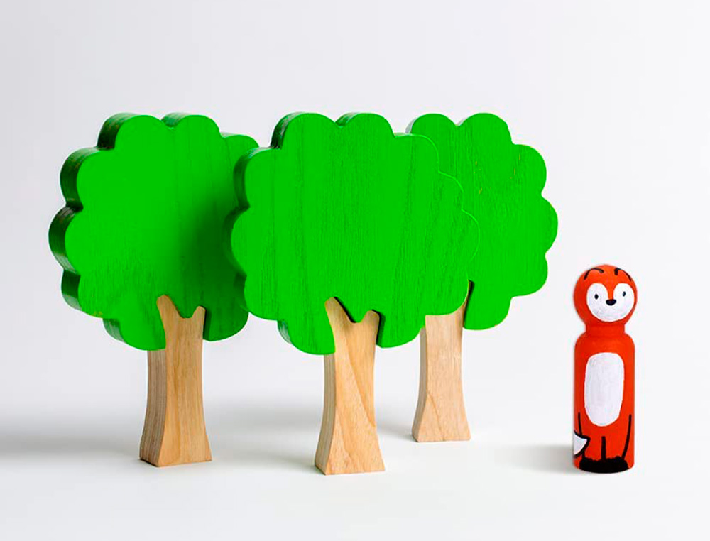 PERSONNAGES EN BOIS SODERTEX 7 CM - 10 PCS - 1 COLORIS