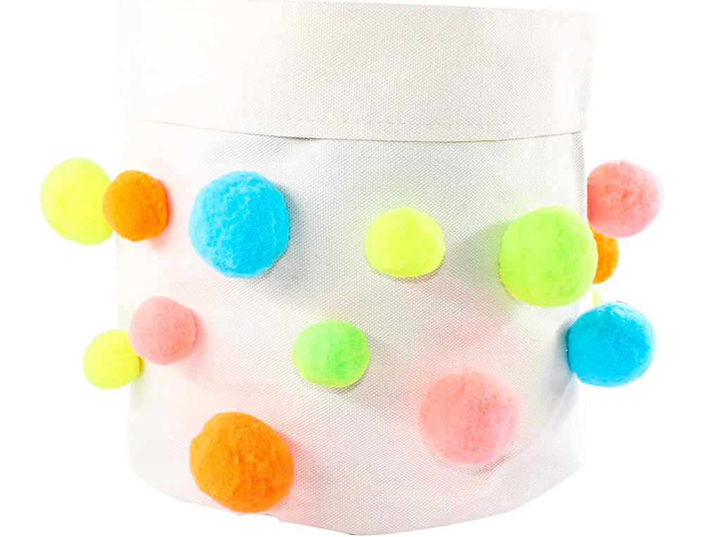 PACK POMPONS SODERTEX NEON POLYESTER - 3 TAILLES - 200   PCS - 5 COLORIS