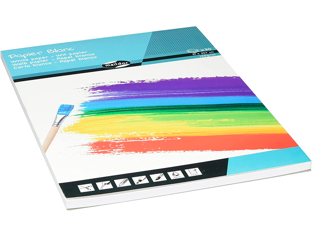 BLOC CLAIREFONTAINE 1ER PRIX FEUTRES ET PEINTURES BLANC,   160G 30 FEUILLES A4