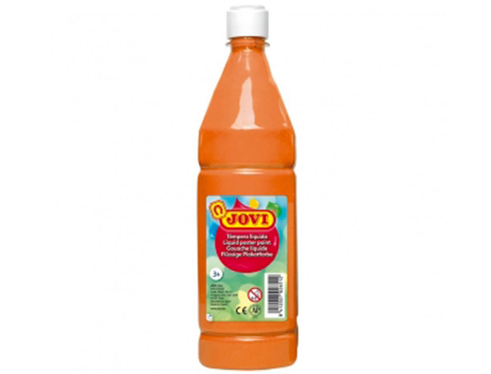 GOUACHE JOVI LIQUIDE BOUTEILLE 1000 ML. ORANGE.