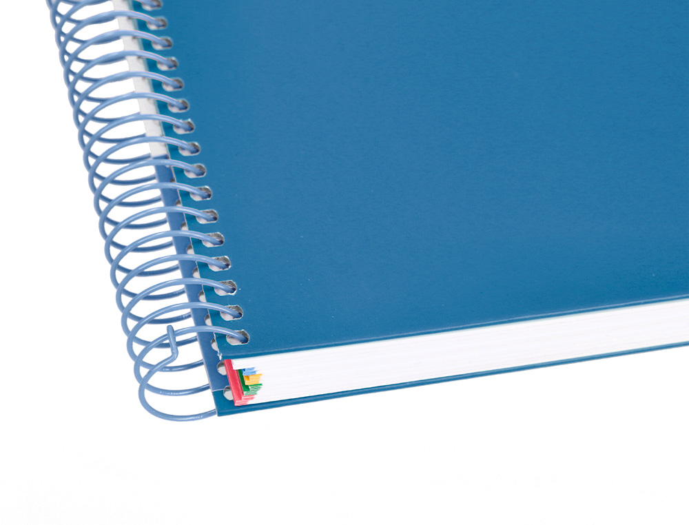 CAHIER SPIRALE ANTARTIK A5 14,8X21CM 240P 90G/M2 5X5MM 6 TROUS COIL-LOCK COLORIS BLEU MARINE